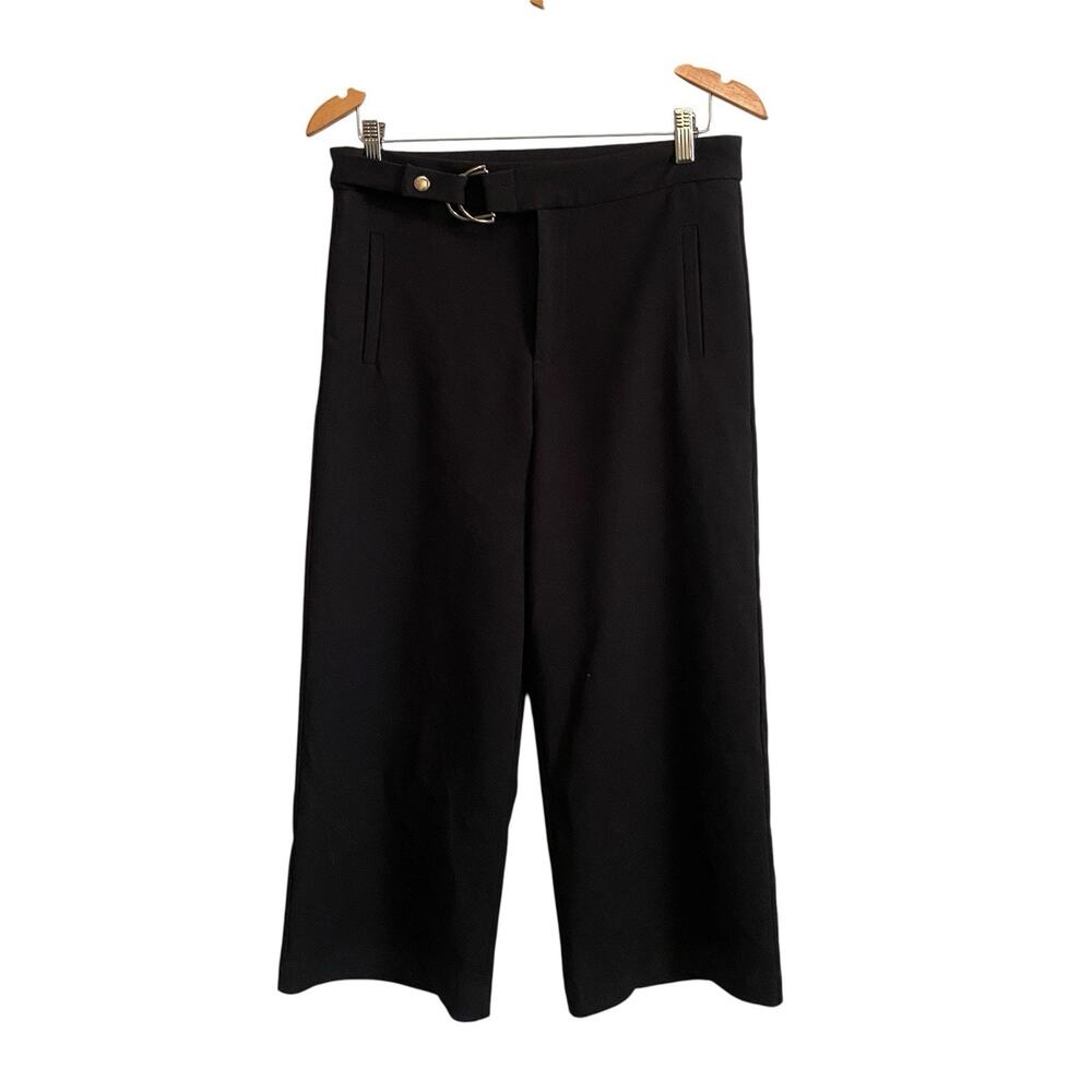 KUT from the Klot Black Cropped Wide Leg Trousers Pants Size 4 Office Work Wear